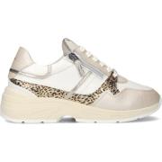 Witte Leren Sneakers Kara 02.11 Piedi Nudi , Multicolor , Dames