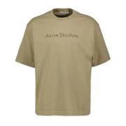 Casual Katoenen T-shirt Acne Studios , Green , Heren