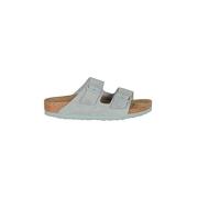 Arizona Pure Leren Sandalen Birkenstock , Gray , Dames