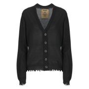 Zwarte Kasjmier V-Hals Cardigan Sweater UMA Wang , Black , Dames