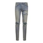 Versleten Skinny Blauwe Jeans Amiri , Blue , Heren