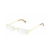 Gouden Rechthoekige Bril Ct0092O Cartier , Yellow , Unisex