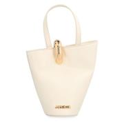 Stijlvol Leren Bucket Tas Jacquemus , Beige , Dames