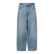 Wijde Pijp Blauwe Jeans Haikure , Blue , Dames