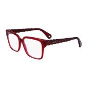 Rode Acetaat Frame Bril Lanvin , Red , Dames