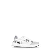 Witte Sneakers met Metalen Details Pinko , White , Dames