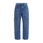 Cargo Jeans met zijzakken Off White , Blue , Heren