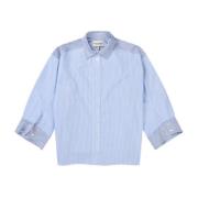 Gestreepte Oversized Shirt Blauw Munthe , Blue , Dames