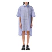 Glacier Blue Patchwork Overhemdjurk JW Anderson , Blue , Dames