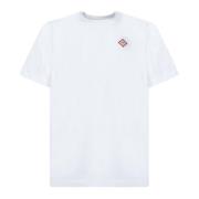 Wit T-shirt met rood diamantlogo Casablanca , White , Heren