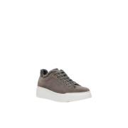 Stijlvolle leren sneakers met wollen voering Max Mara , Gray , Dames