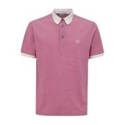 Roze poloshirt met korte mouwen Canali , Pink , Heren