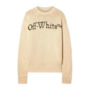 Beige Sweater Collectie Off White , Beige , Heren