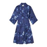 Bloemen Wikkeljurk Navy Munthe , Blue , Dames