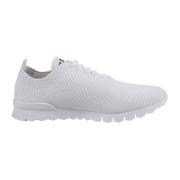 Witte leren sneakers met rubberen zool Kiton , White , Heren