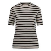 Gestreept Gebreid T-shirt met Logo Jil Sander , Multicolor , Dames