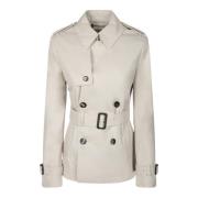 Elegant Beige Trench Coat Burberry , Beige , Dames