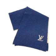 Pre-owned Cashmere scarves Louis Vuitton Vintage , Blue , Dames