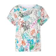 Bloemenprint T-shirt Marc Cain , Multicolor , Dames