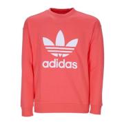 Crewneck Sweatshirt met Trefoil Logo Adidas , Red , Dames