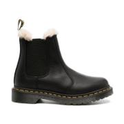 Zwarte Faux-Shearling Laarzen Slip-On Stijl Dr. Martens , Black , Dame...