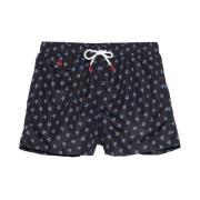 Nachtblauwe zwemshorts met sterrenpatroon Kiton , Blue , Heren