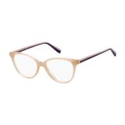 Beige Acetaat Frame Bril met Naaktdial Pierre Cardin , Beige , Dames