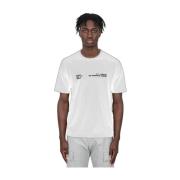 Witte Katoenen Regular Fit T-shirt C.p. Company , White , Heren