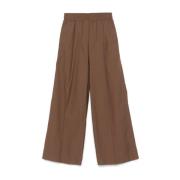 Leren Bruine Broek Brunello Cucinelli , Brown , Dames