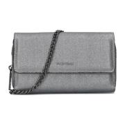 Zilveren Pochette Portemonnee Stijlvol Accessoire Valentino , Gray , D...