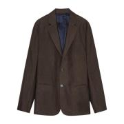 Blazer jas met relaxte pasvorm in viscose Nn07 , Brown , Heren