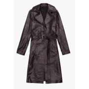 Rode leren trenchcoat Helmut Lang , Red , Dames