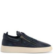 Blauwe Veterschoenen met Zijritsen Giuseppe Zanotti , Blue , Heren