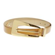 Leren riem met gouden detail Liviana Conti , Beige , Dames