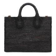 Rary raffia tote tas Ibeliv , Black , Dames