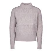 Gevlochten wol-kasjmier top Max Mara , Gray , Dames