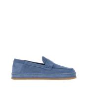 Blauwe Suède Loafer met Memory Foam Hogan , Blue , Dames