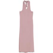 Poederroze Halternek Midi Jurk Federica Tosi , Pink , Dames