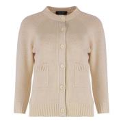 Geribbelde Katoenen Vest Fabiana Filippi , Beige , Dames