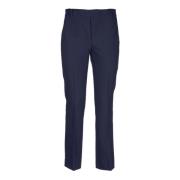 Slim Fit Flared Broek Max Mara , Blue , Dames