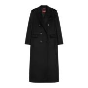 Elegante wollen jas met viscose voering Max Mara Studio , Black , Dame...