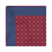 Rood Geometrisch Bloemen Zakdoek Kiton , Red , Heren