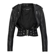 Leren jas Dsquared2 , Black , Dames