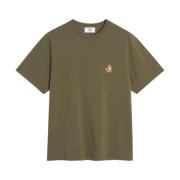 Speedy Fox Patch T-shirt Maison Kitsuné , Green , Heren