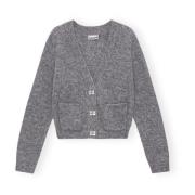 Zachte Wol Cardigan Ganni , Gray , Dames