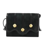 Pre-owned Suede shoulder-bags Saint Laurent Vintage , Black , Dames