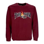 Maroon Crewneck Heren Sweatshirt Thrasher , Brown , Heren