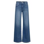 Flatterende High-Waist Wide-Leg Jeans MOS Mosh , Blue , Dames