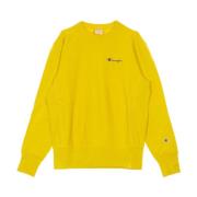 Gele Crewneck Sweatshirt Reverse Weave Champion , Yellow , Heren