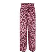 70's geïnspireerde elastische taille broek Lollys Laundry , Pink , Dam...